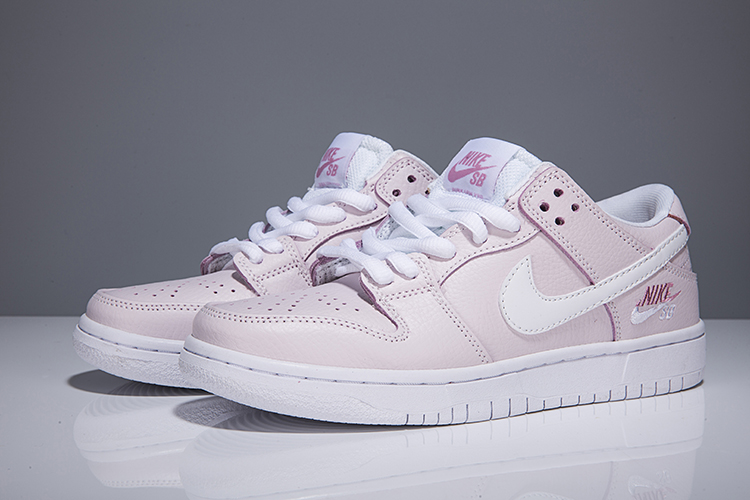 Women Nike Dunk Low Elite SB Pink White Shoes